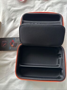 Portable Black and Orange Electronics Carrying Case